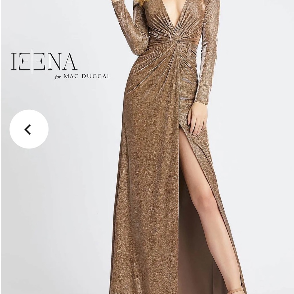 NWT - Ieena for Mac Duggal Sparkling Gold Dress